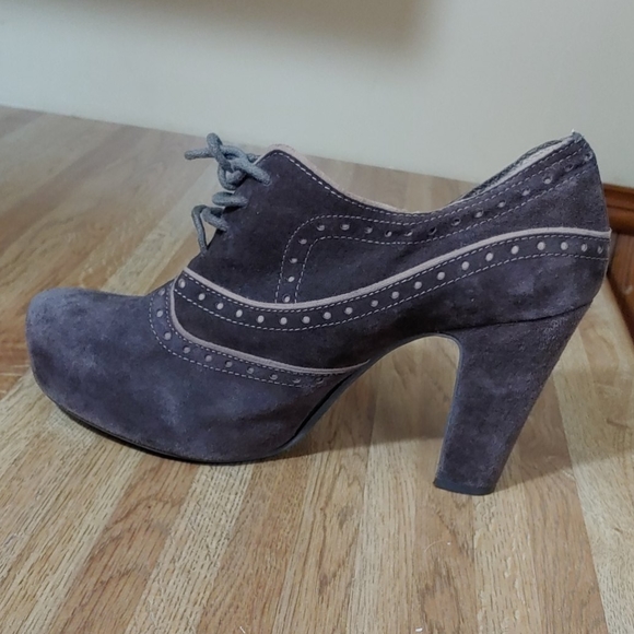 Miz Mooz Lance Suede Short Boot Heels 9.5